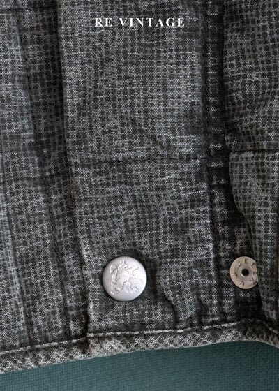 重磅水洗迷幻格紋硬挺夾克7