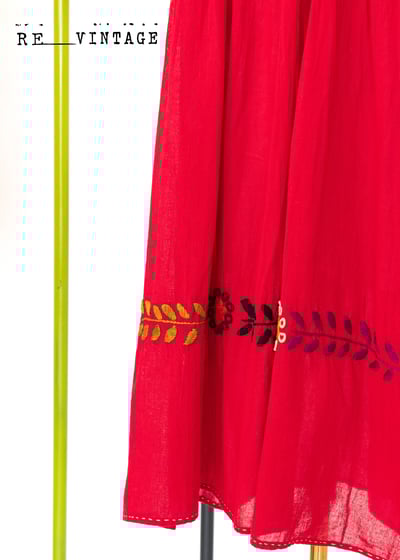 『紐約寶物』全手工刺繡豔紅炙熱の夏日洋裝6
