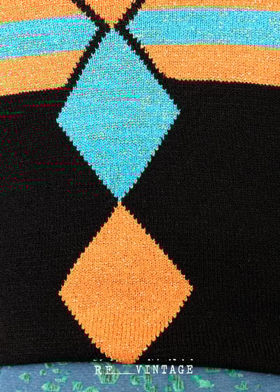 水藍橘子菱格薄款針織上衣5