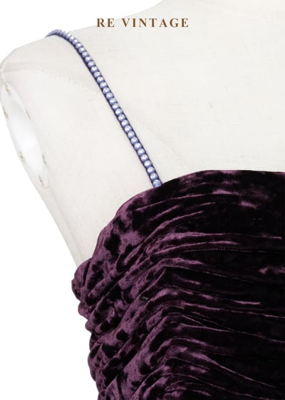 質感單品 - 優雅貴氣紫紅色抓皺絨布洋裝7