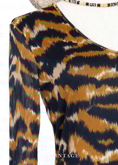 搖滾雙色豹紋少女洋裝6