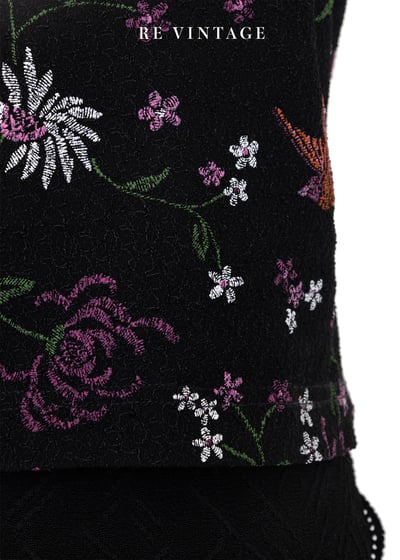 粉邊花鳥華麗少女細肩帶背心4