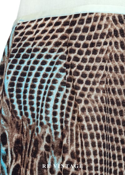 蛇紋錯位美感 - 湖水藍幻象及膝裙（24-29"）5