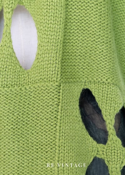 Jelly Green 四片幸運草簍空針織上衣11