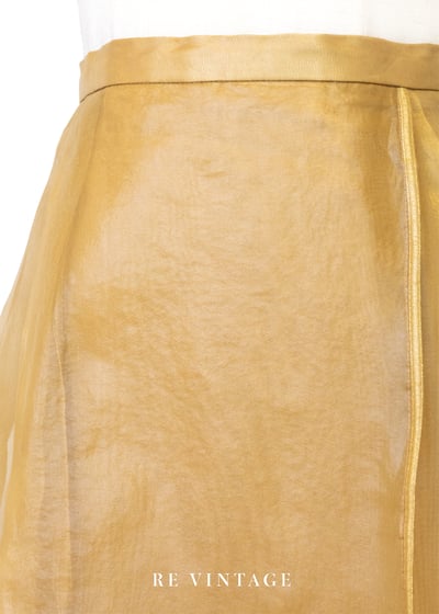 奶黃金莎色交疊網紗長裙（26"）11