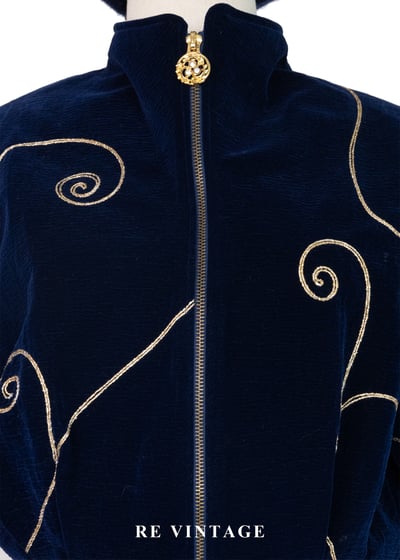 金線旋舞短版絨布外套9