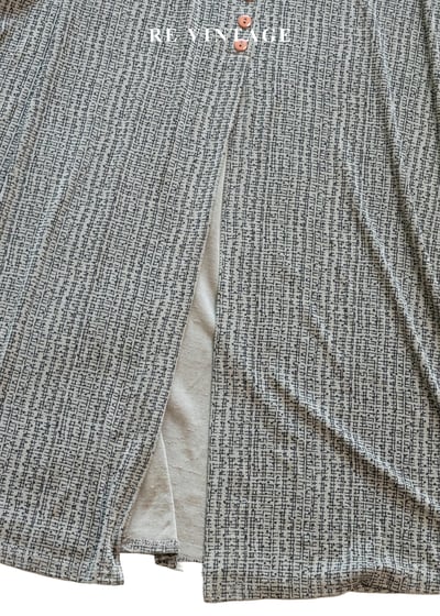 灰綠色畫布筆觸長裙（24-30"）7