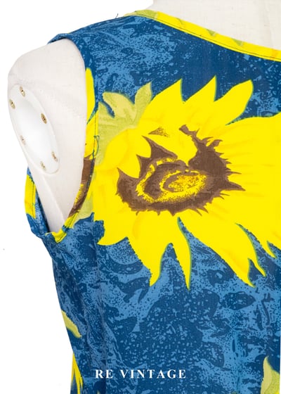 盛夏向日葵 - 海水藍無袖長洋裝5