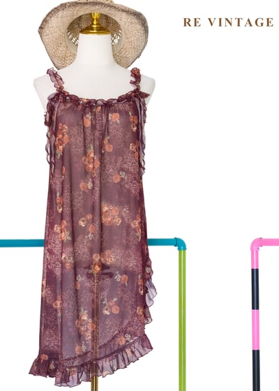 Rose Dust 茶玫瑰浪漫透膚洋裝1