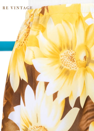 盛開的黃花花園雪紡透膚裙（23-28"）4