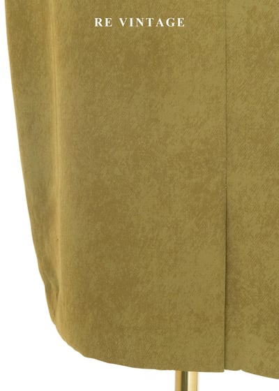 芥末黃綠色斑紋高腰短裙（26"）10