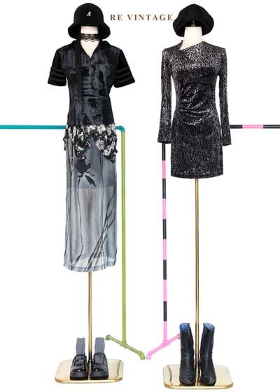 殘影美學丹寧與絨布結合上衣2