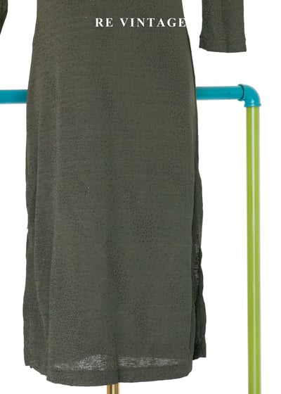 優雅高領領結微光墨綠貼身洋裝5