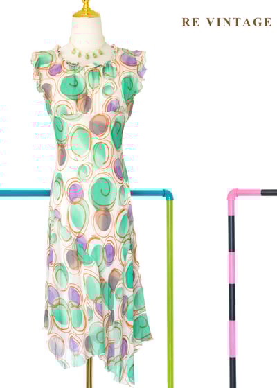 奇幻冒險 - 迷幻漩渦隨性塗鴉洋裝1