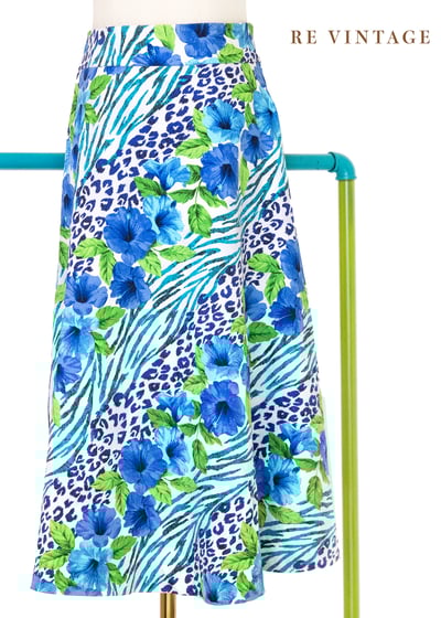 海島放肆夏天藍花中長裙（26"）7