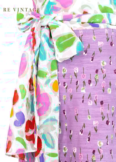 Rainbow Floral 削肩可愛上衣9