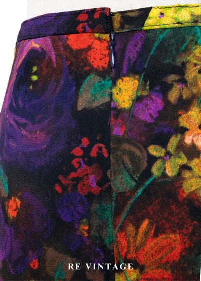 復古花卉色彩記憶短裙（29"）10