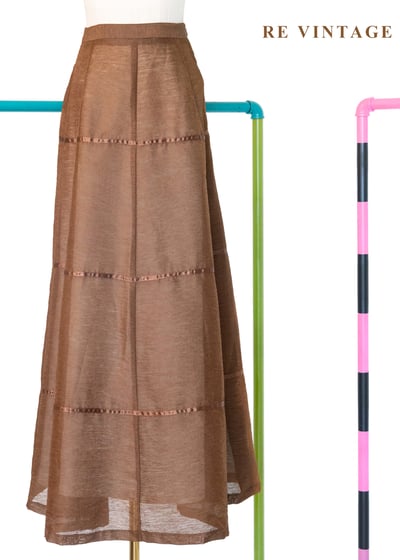 摩卡咖啡的餘韻緞帶拼接大圓裙（24"）8