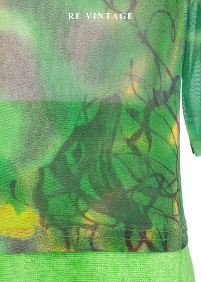 綠風迴旋筆觸網紗上衣4