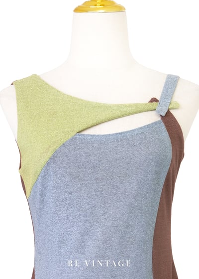 氣質單品 - 錯位幾何色塊長洋裝9