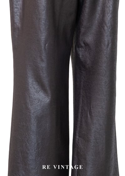 質感單品 - 深咖啡色壓紋帥長褲（28"）10