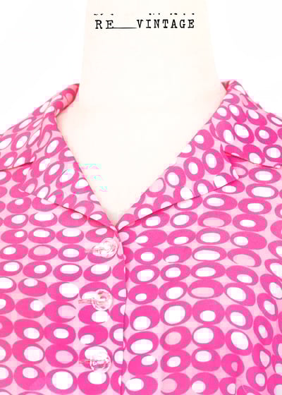 螢光粉普普風圖騰雪紡上衣3