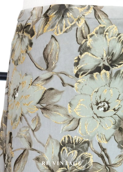 套裝裙子 - 金色午後的華麗金線勾勒花卉裙（26-29"）12