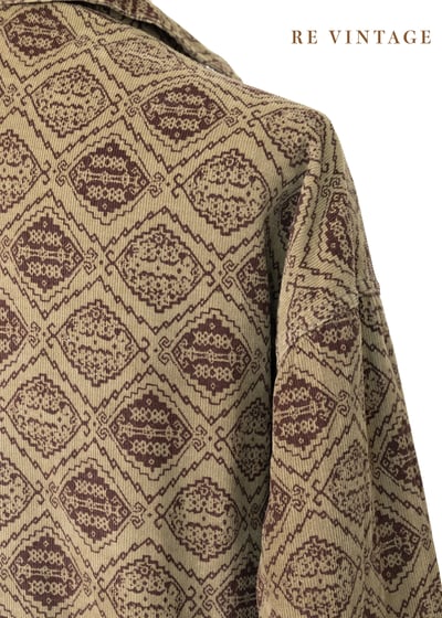 Dried Herb 菱格紋燈芯絨襯衫9