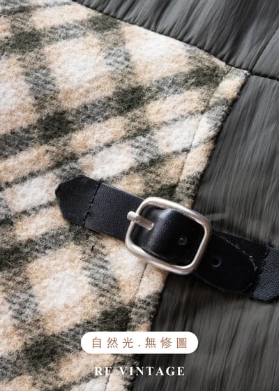 Moss Echo 格紋與尼龍拼接迷人洋裝14