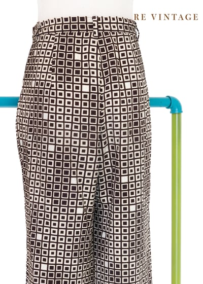 摩登復古迷宮格紋長褲（28"）13