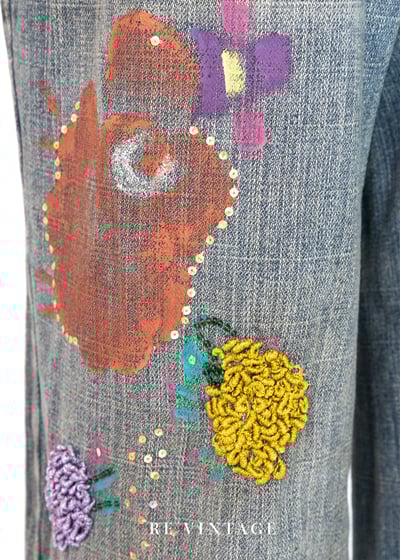 Deep Green 帥氣刷色直筒牛仔褲10