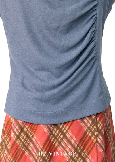 質感單品 - 霧灰裡的斜向抓皺上衣4