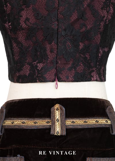 暗夜玫瑰蕾絲短版背心9