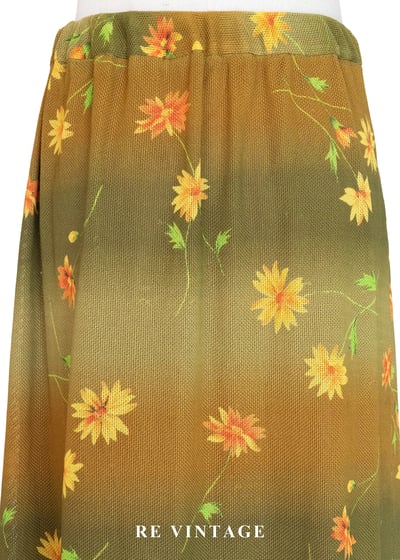 黃橘調色盤漸層雛菊長裙（26-30"）9