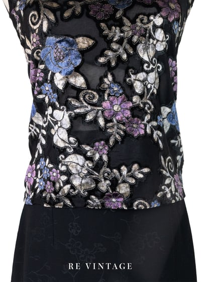 古典美封存の花透膚背心4