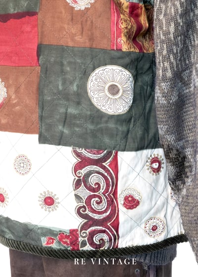 『歐洲寶物』拼接復古刷色個性背心9