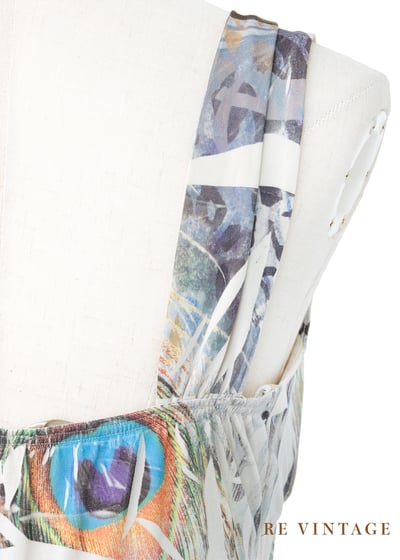 PEACOCK REVERIE羽毛時空圖騰交疊長洋裝14