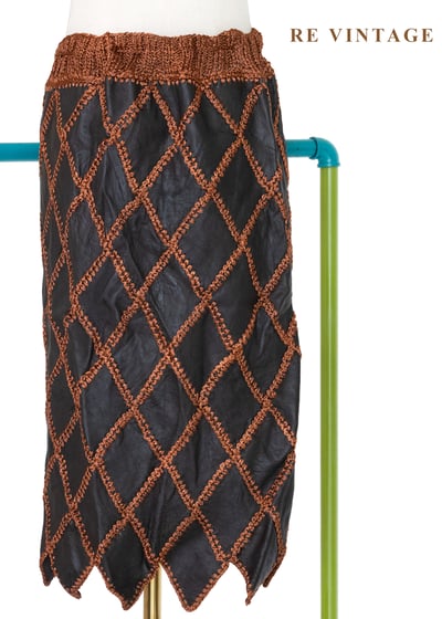 套裝組合 - 深橘鉤織皮菱格美裙（25-28"）6