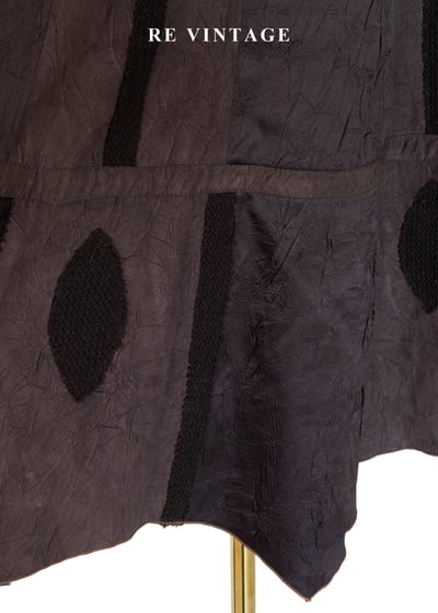 深巧克力色工藝拼貼皺摺美裙（25"）4