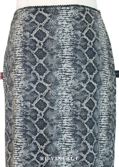 套裝裙子 - 冷灰調蛇紋野性及膝裙（24-29"）3