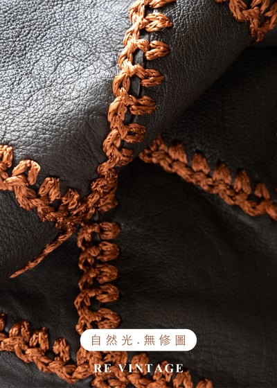 套裝組合 - 深橘鉤織皮菱格飛鼠秀上衣13