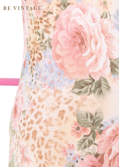 美麗佳人玫瑰豹紋氣質洋裝10