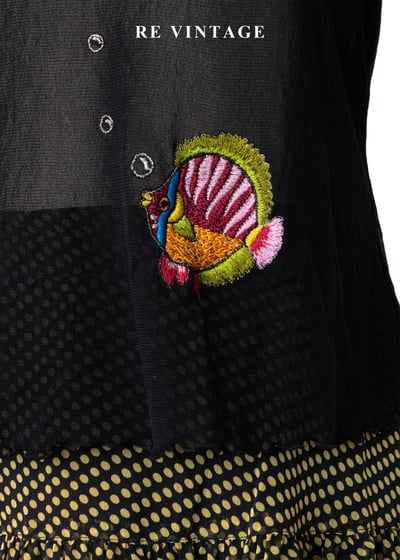 魚兒吐泡泡黑紗上衣4