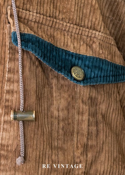 Tobacco Brown 燈芯絨綠拼接夾克外套7