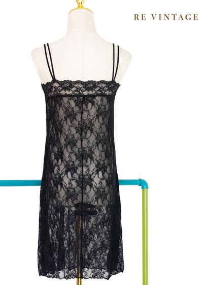 Black witch 黑玫瑰蕾絲透膚細肩帶洋裝8