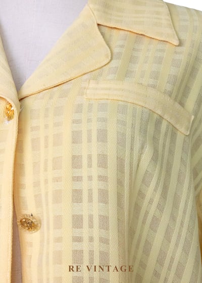 檸檬味的初夏 - 復古清新格紋上衣6