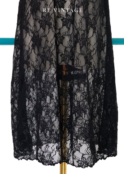 Black witch 黑玫瑰蕾絲透膚細肩帶洋裝4