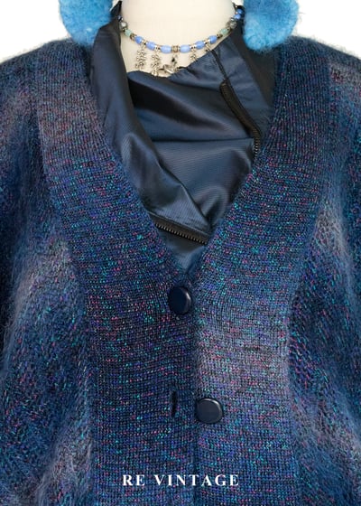 日本製 - 午夜星雲混色針織毛衣外套4