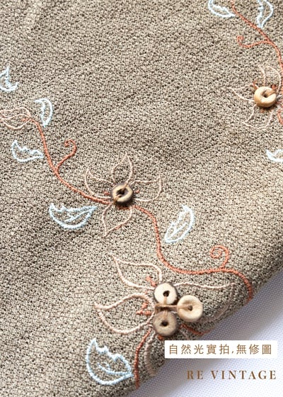 咖啡牛奶色木珠小花小背心11