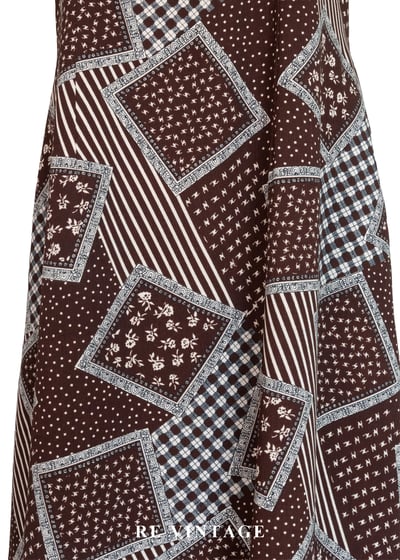 可可方盒 - 幾何拼貼雪紡長洋裝6